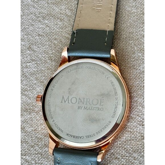 Monroe Classique rose gold quartz women's watch working - Picture 4 of 5